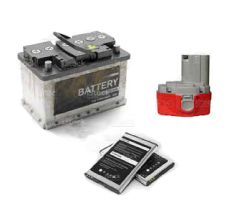 A car, tool and cellhphone battery