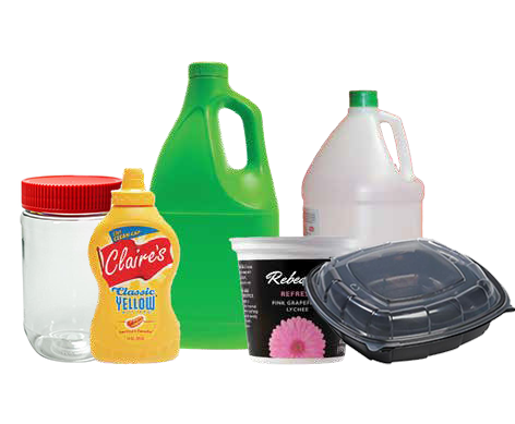 Plastic bottles, jugs and tubs