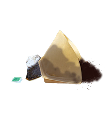 Used tea and coffee bags