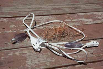 Indoor used extension cord and copper wire