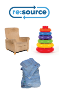 reuse furniture, toys and clothes